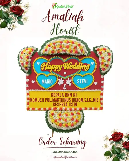 Papan Bunga Pernikahan waled